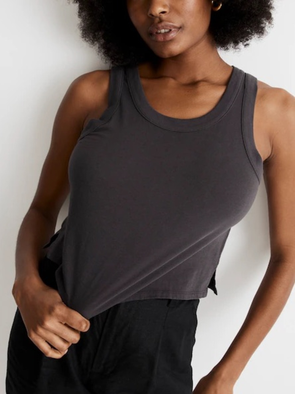 Madewell Softfade Cotton Boxy-Crop Tank